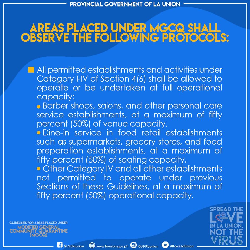 Guidelines For Areas Placed Under Modified General Community Quarantine Mgcq