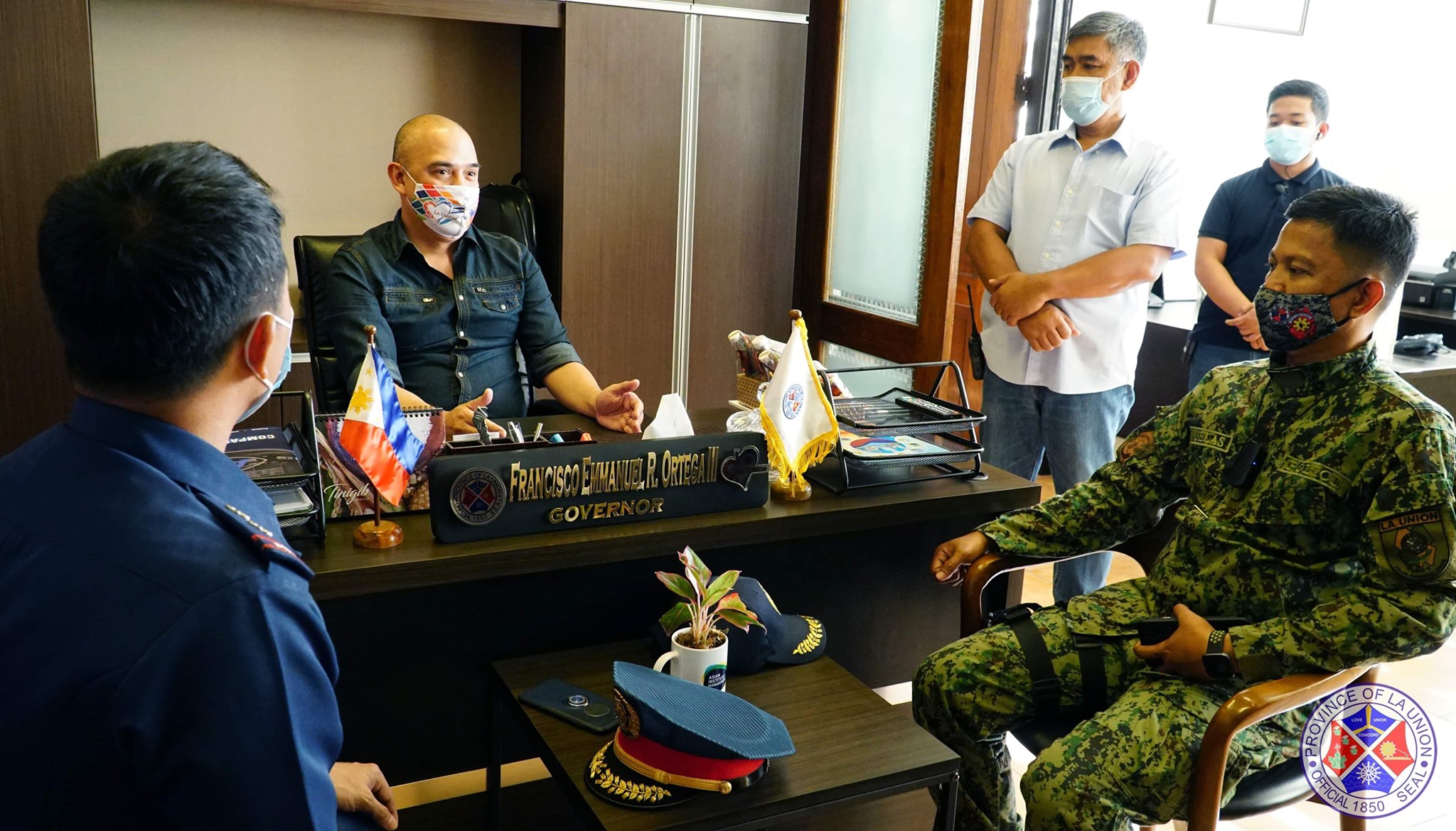 City of San Fernando Police Officers Pay a Courtesy Visit to Gov Pacoy